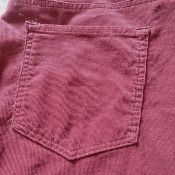 Talbots Womens High-Waist Straight-Leg Corduroy Pants Size 16 Rose Pink - Picture 3 of 5